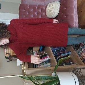 A New Day | Burgundy Cowl Neck